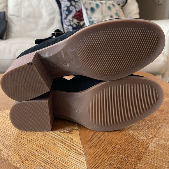 Koolaburra by UGG Women's Heels Ankle Sandals Size 7.5 Black Suede Strap Buckle - Picture 10 of 12